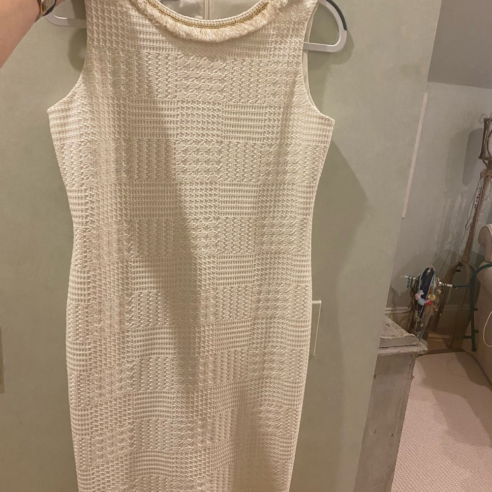 Sara Campbell Cream Sleeveless Dress